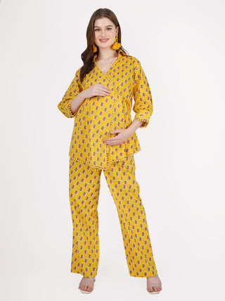 Ladua Peela Yellow Side Knot Coord Set