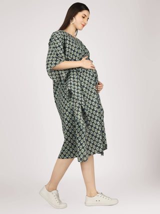 Jacha Bacha Black Kaftan Maternity Dress