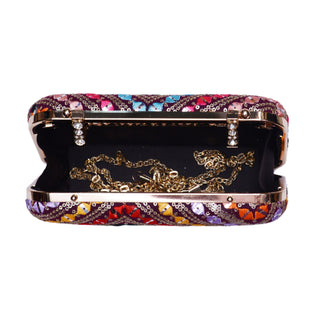 Multicolor Embroidered Festive Clutch