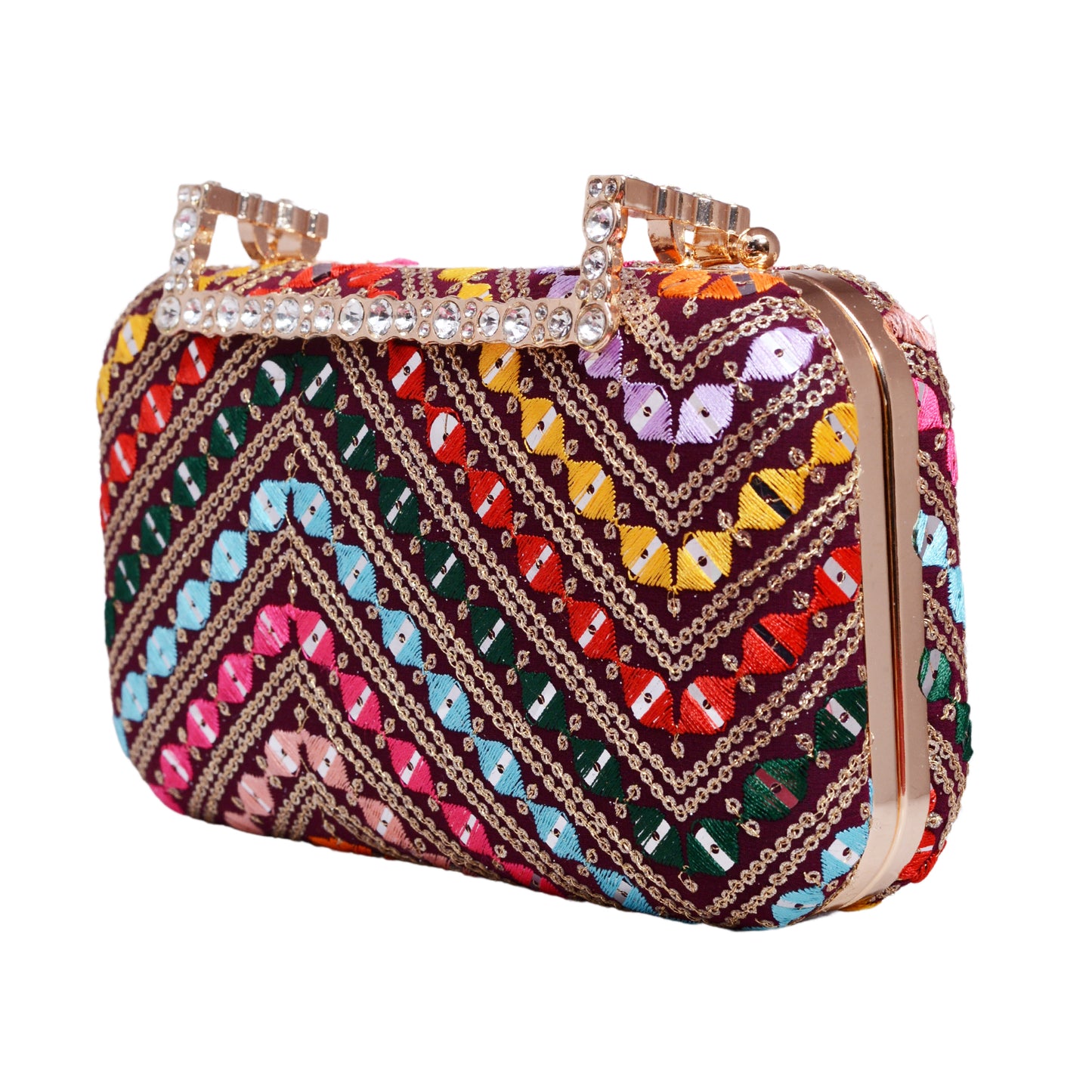 Multicolor Embroidered Festive Clutch