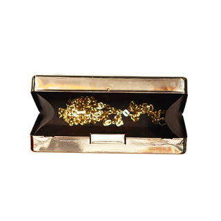 White Crystal Metal Clutch